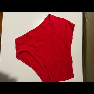Aerie xl swim bottoms high waist red
